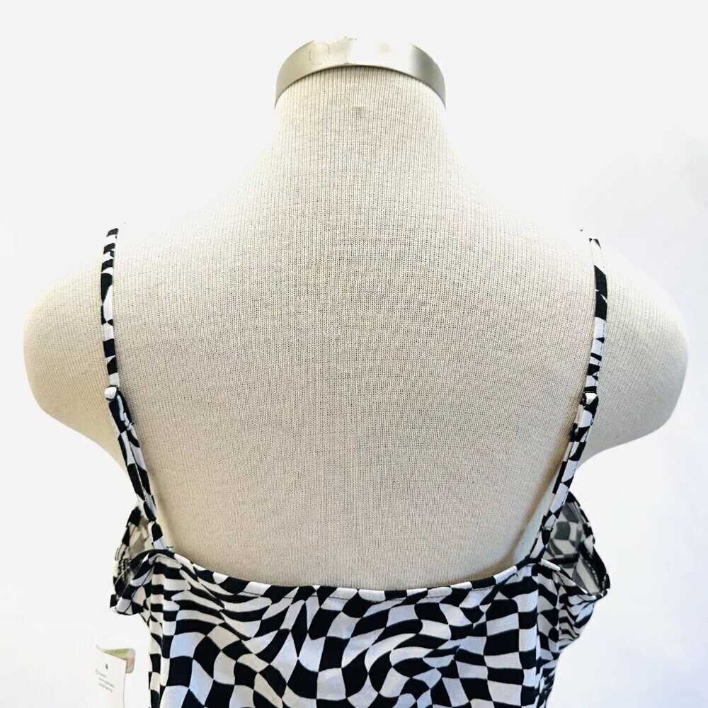 NWT SO GOODS FOR LIFE Juniors Sleeveless Straps Pullover V-Neck Checkers Top XL - Picture 8 of 10